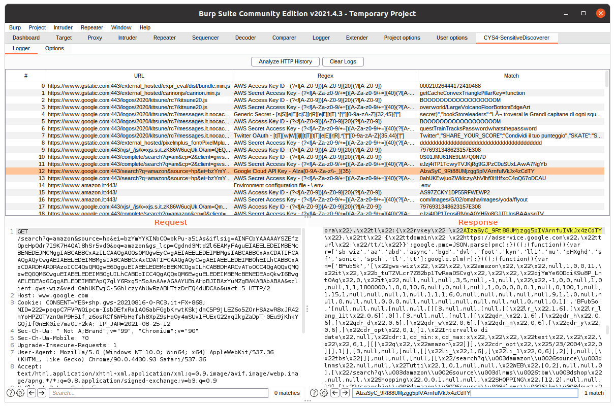 Example of matching IP in a HTTP response