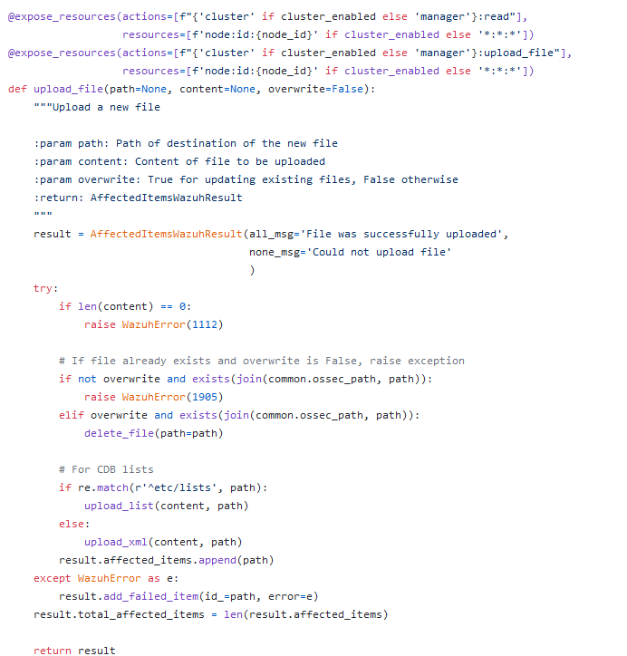 Code behind the upload_file API