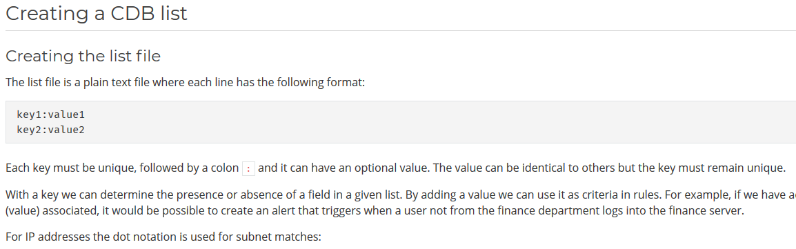 what is a cdb_list? Wazuh official docs